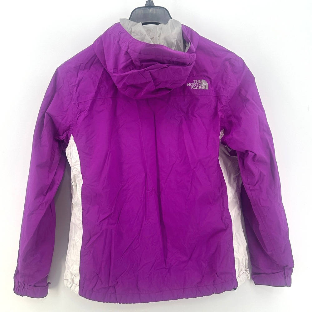 The North Face HyVent Rain Jacket Women Medium Purple White Solid Regular Modern - Picture 2 of 11